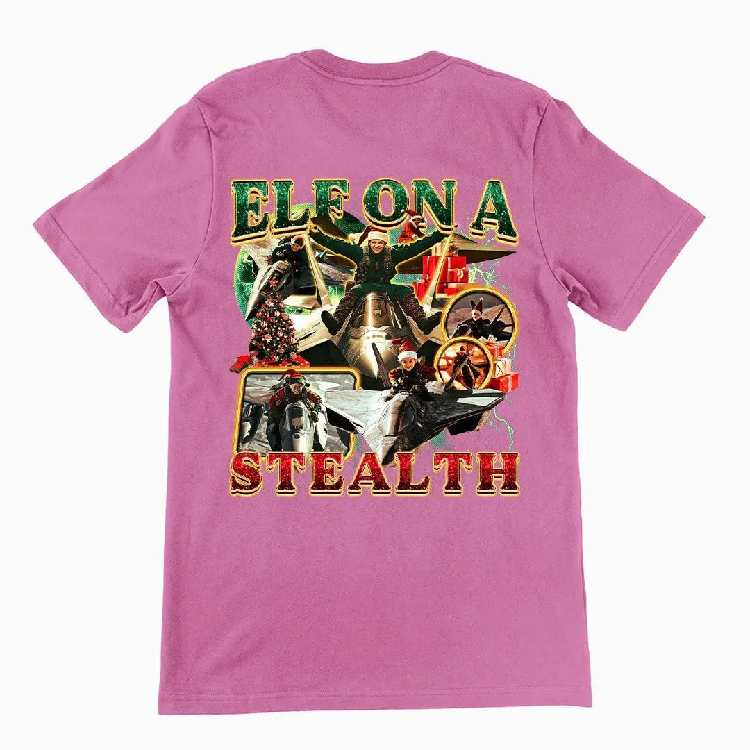 Elf on a Stealth t-shirt (backprint) - Orbital Clothing
