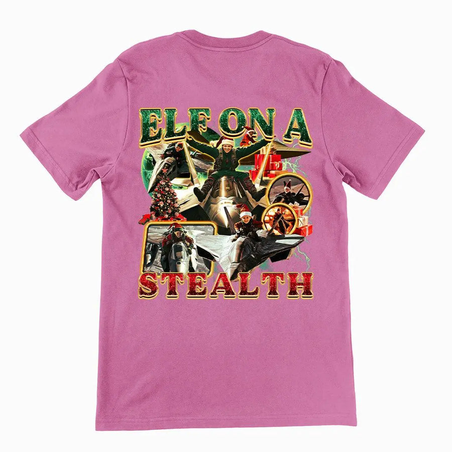Elf on a Stealth t-shirt (backprint) - Orbital Clothing