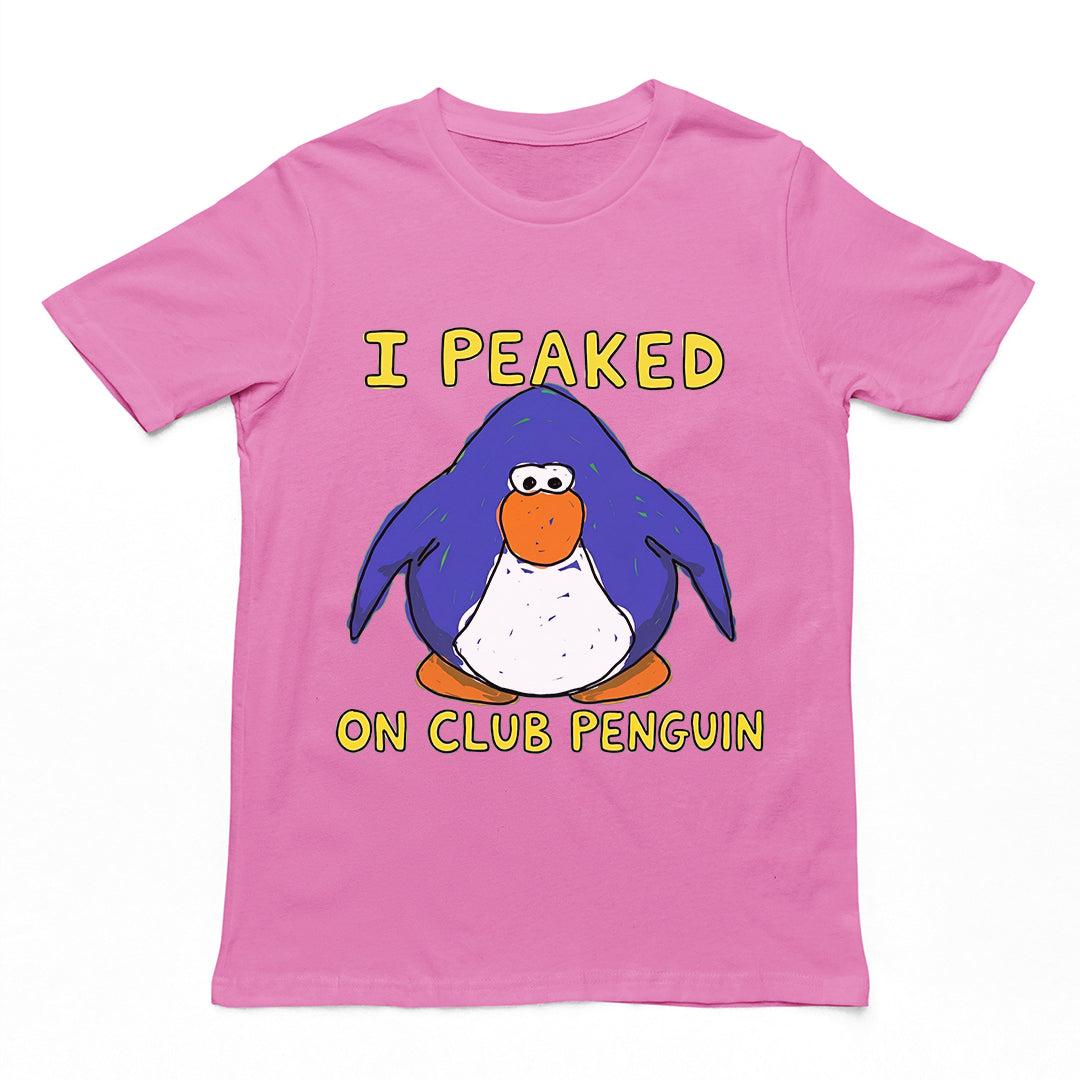 I Peaked on Club Penguin T-Shirt Orbital Clothing
