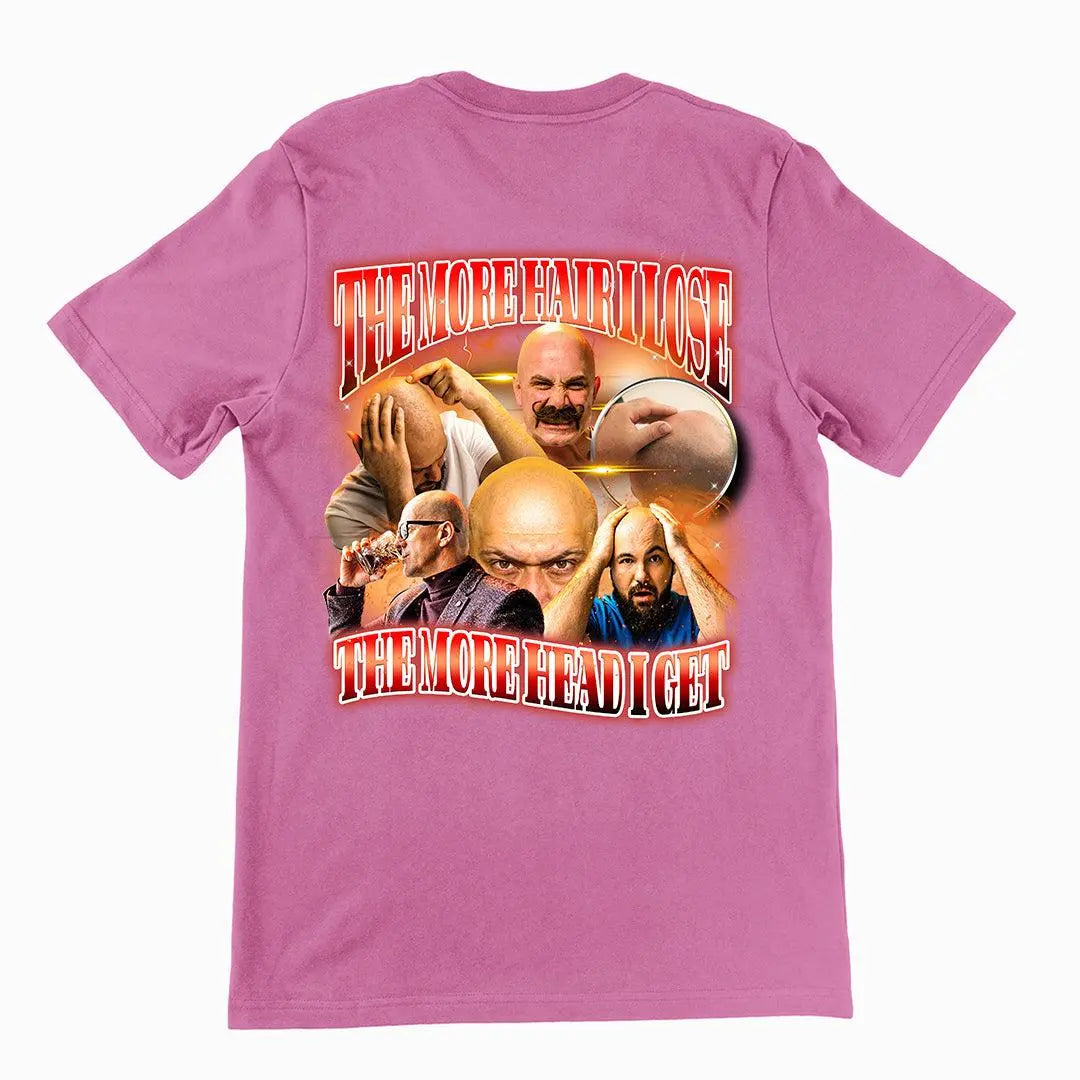 The more hair I lose the more head i get t-shirt (backprint) - Orbital Clothing