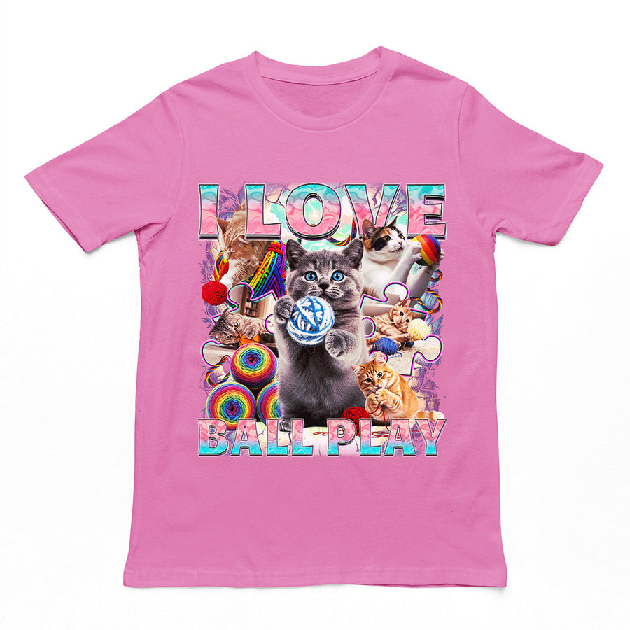 I love ball play (cats) T-Shirt Orbital Clothing
