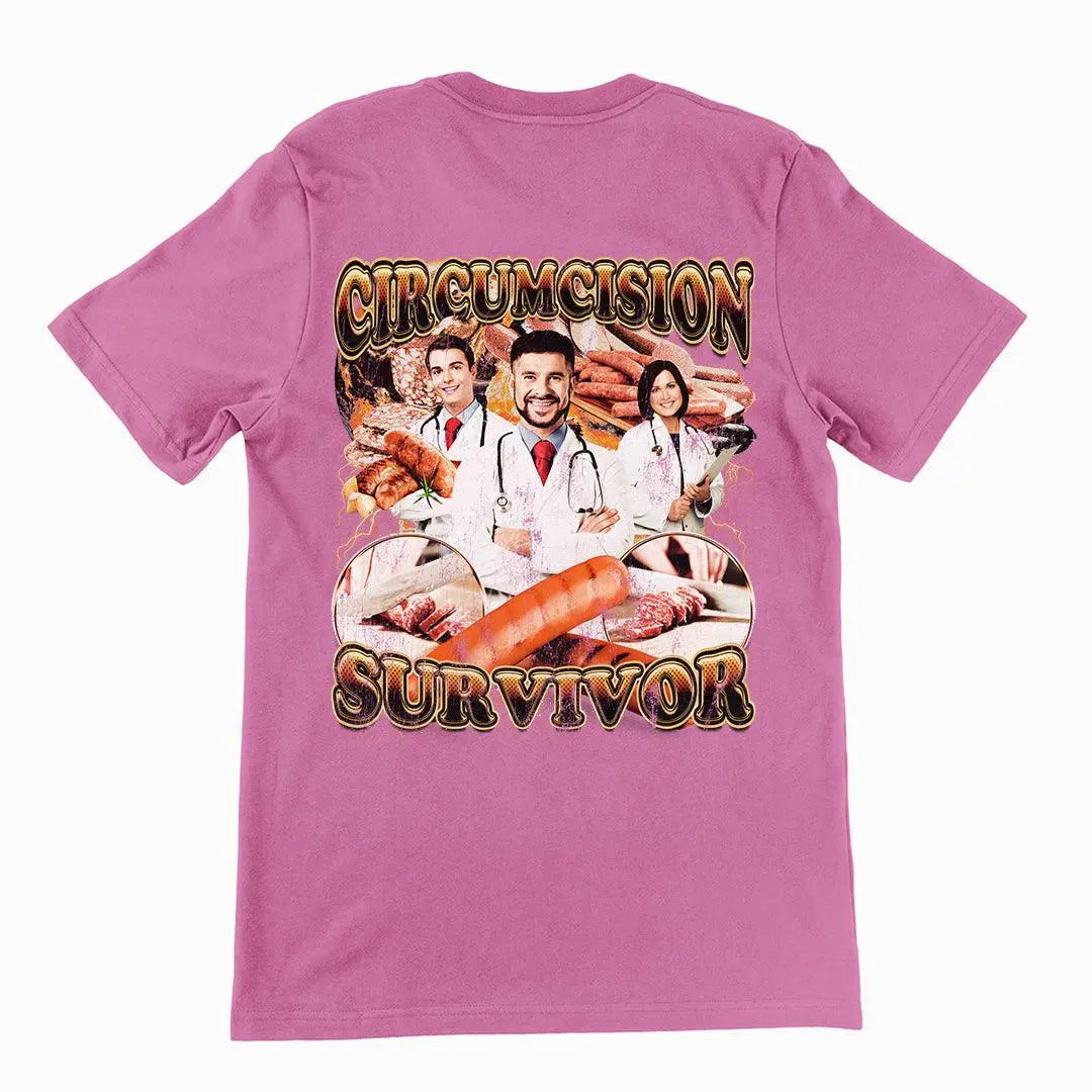 Circumcision Survivor t-shirt (backprint) - Orbital Clothing