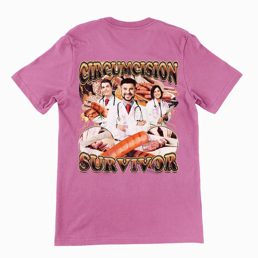 Circumcision Survivor t-shirt (backprint) - Orbital Clothing