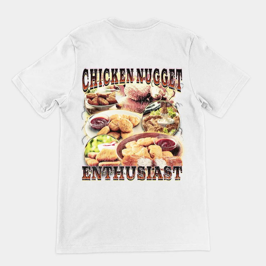 Chicken Nugget Enthusiast t-shirt (backprint) - Orbital Clothing