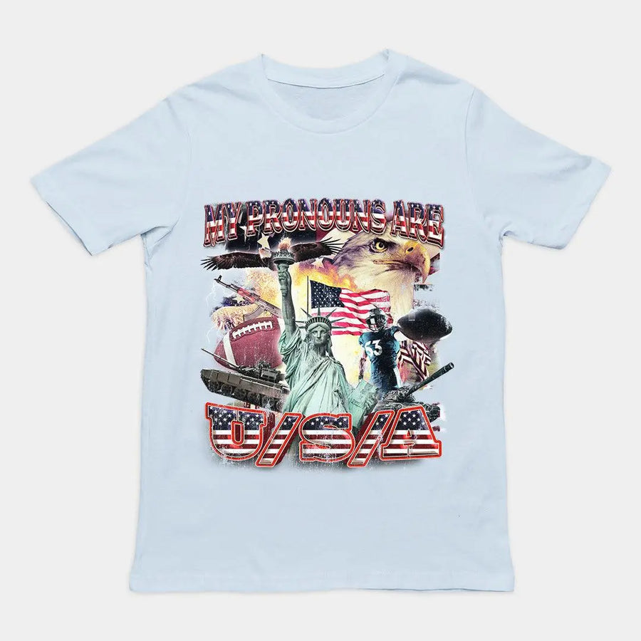 My Pronouns are USA t-shirt - Orbital Clothing