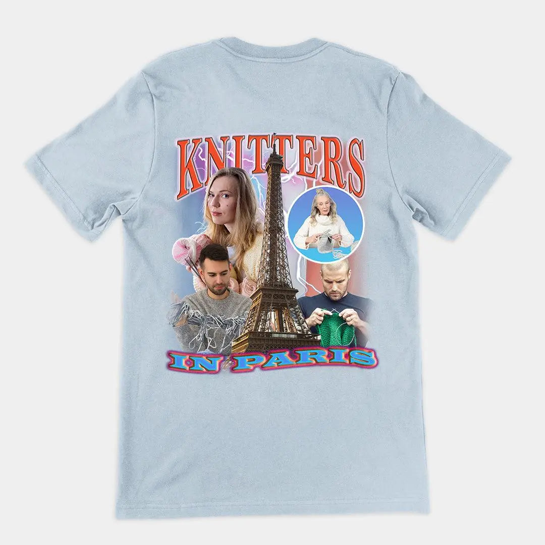 Knitters in Paris t-shirt (backprint) - Orbital Clothing