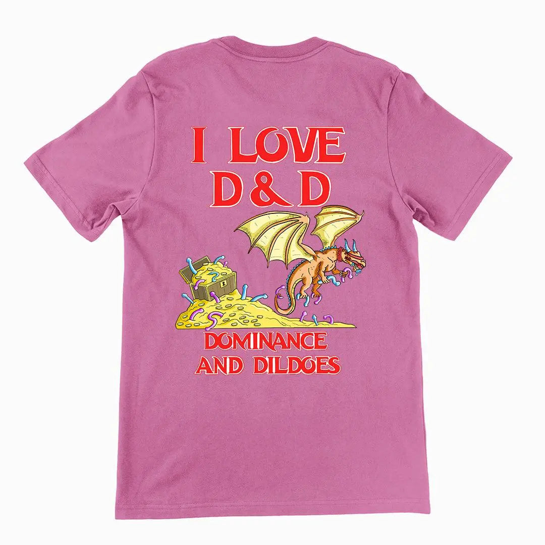 I Love D&D (Dominance and Dildoes) t-shirt (backprint) - Orbital Clothing