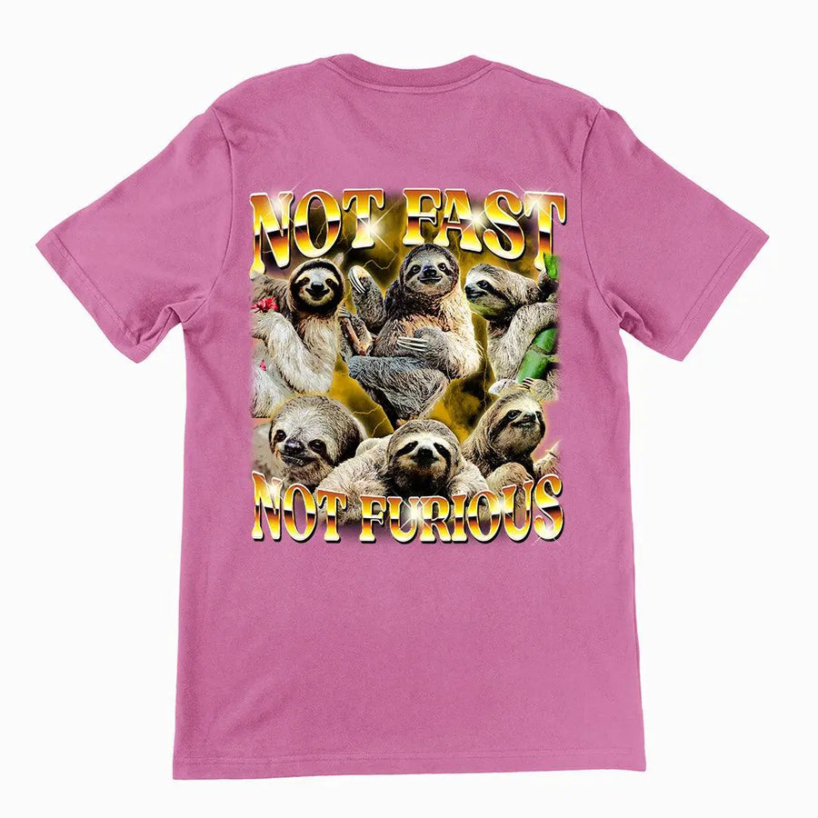Not Fast Not Furious t-shirt (backprint) - Orbital Clothing
