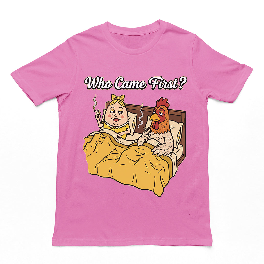 Who came first (the chicken or the egg) T-Shirt Orbital Clothing