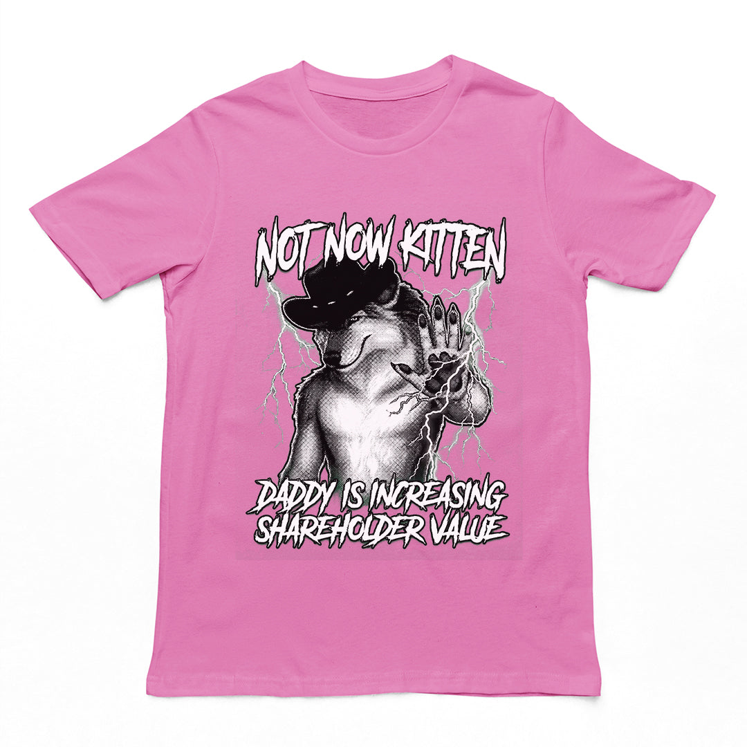 Not Now Kitten Daddy is Increasing Shareholder Value T-Shirt