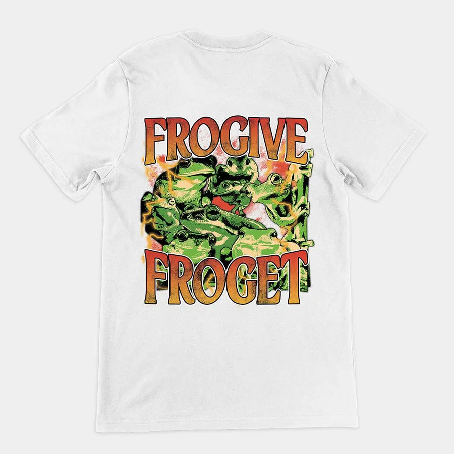Frogive Forget t-shirt (backprint) - Orbital Clothing
