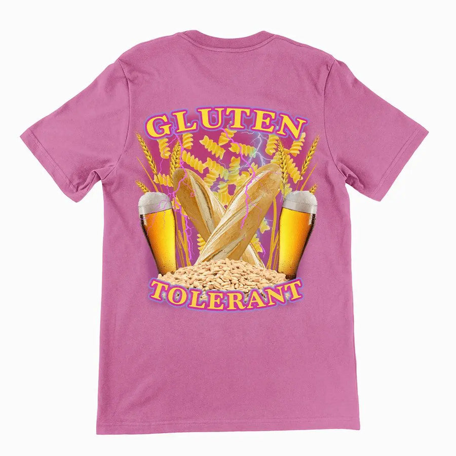 Gluten Tolerant (OG design) t-shirt (backprint) - Orbital Clothing