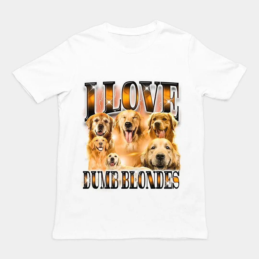 I Love Dumb Blondes t-shirt - Orbital Clothing