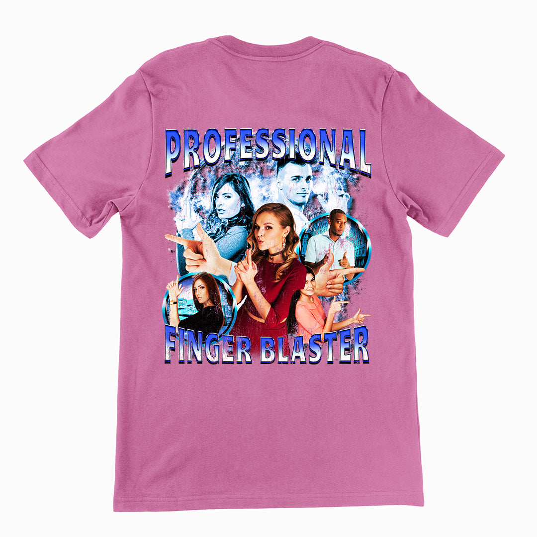 Professional Finger Blaster t-shirt (backprint)