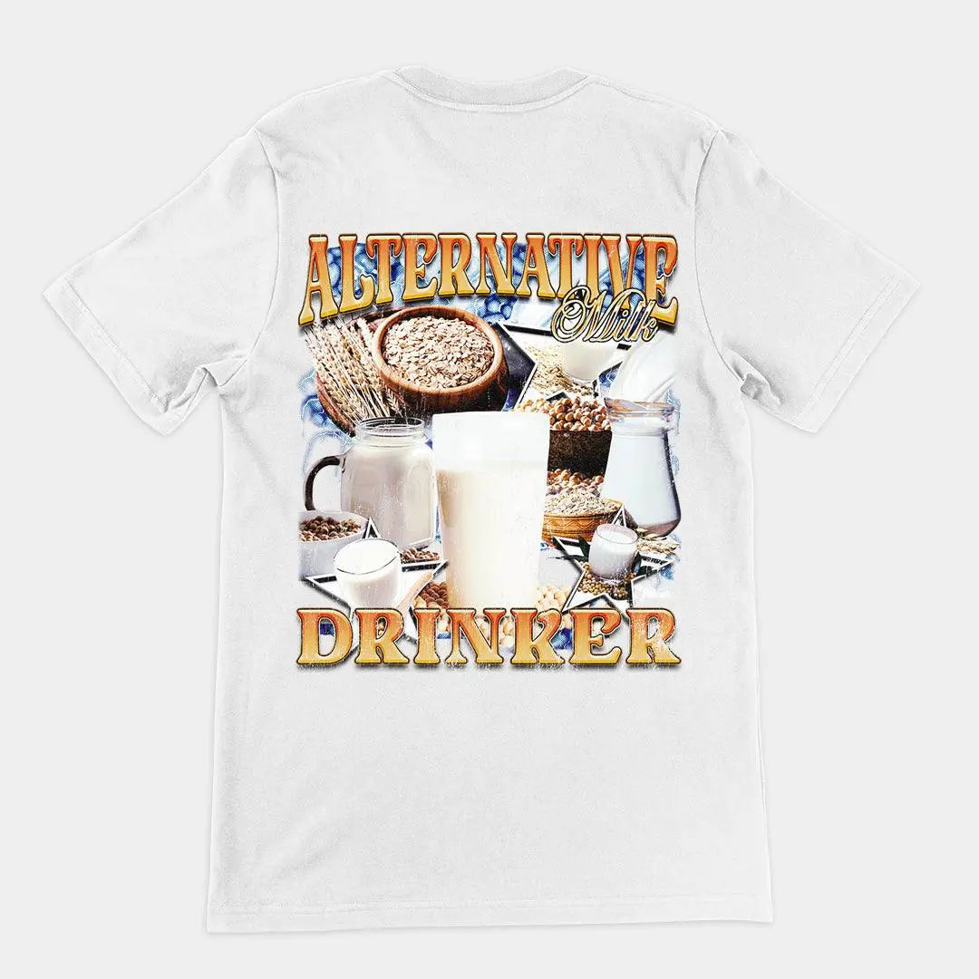 Alternative Milk Drinker t-shirt (backprint) - Orbital Clothing
