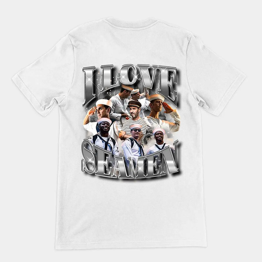 I Love Seamen t-shirt (backprint) - Orbital Clothing