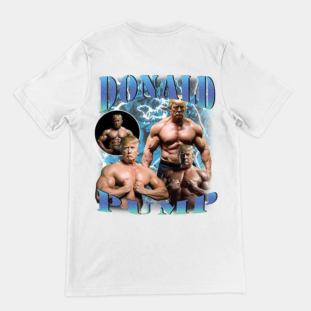 Donald Pump t-shirt (backprint) - Orbital Clothing