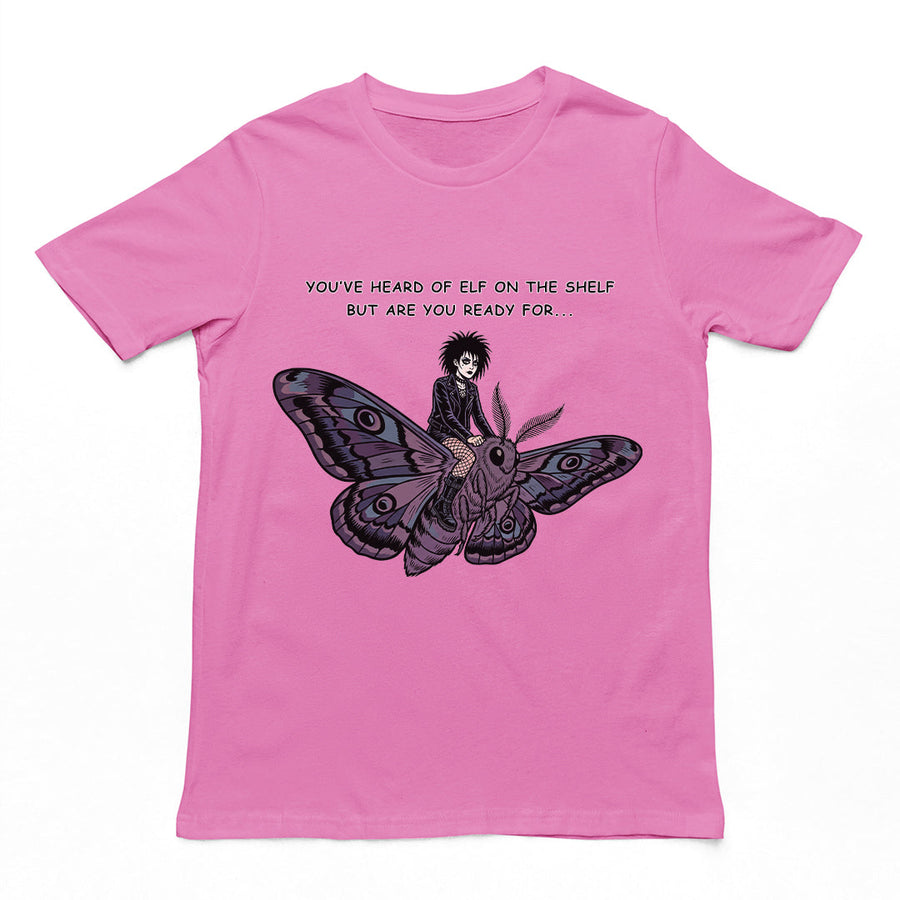 You've heard of elf on the shelf but are you ready for Goth on a Moth T-Shirt Orbital Clothing