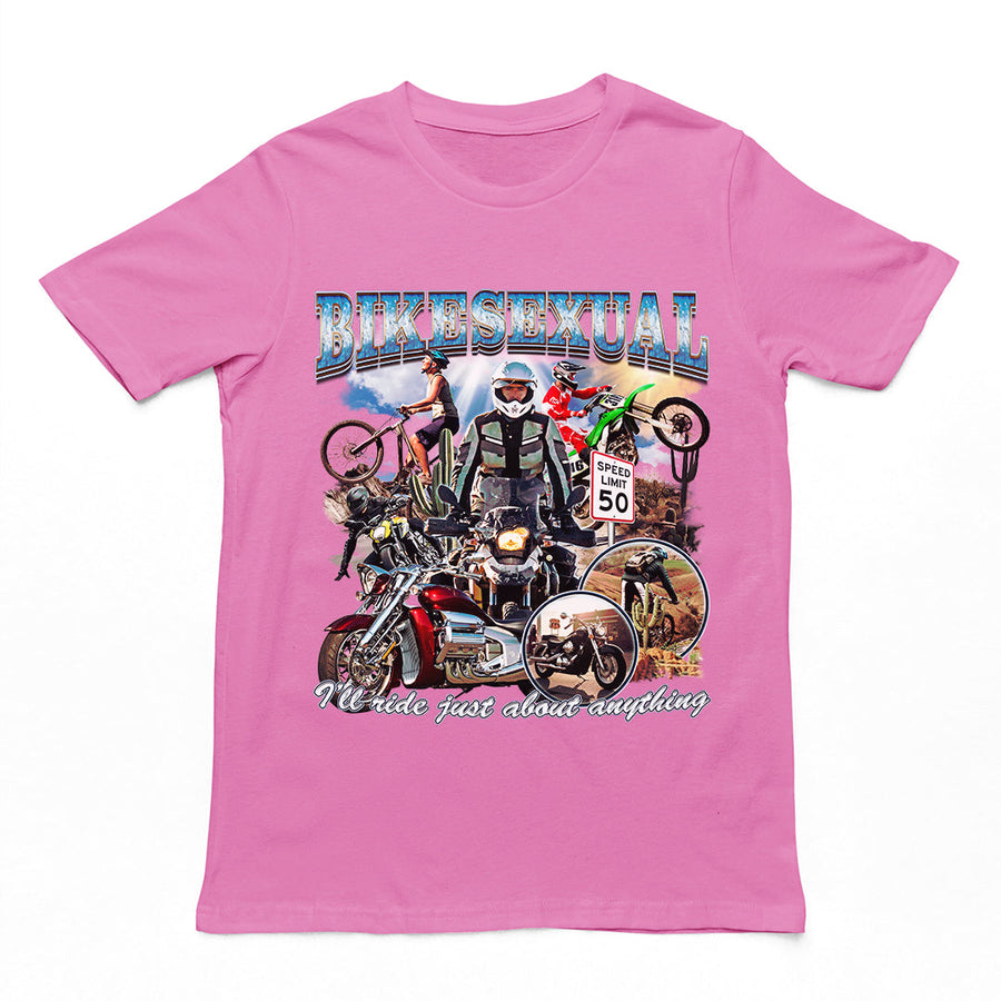 Bikesexual (I'll ride just about anything) T-Shirt Orbital Clothing