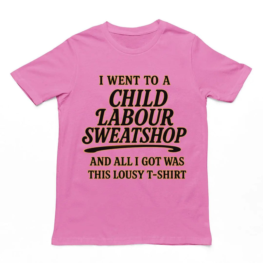 I went to a Child Labour Sweatshop and all I got was this lousy t-shirt T-Shirt - Orbital Clothing