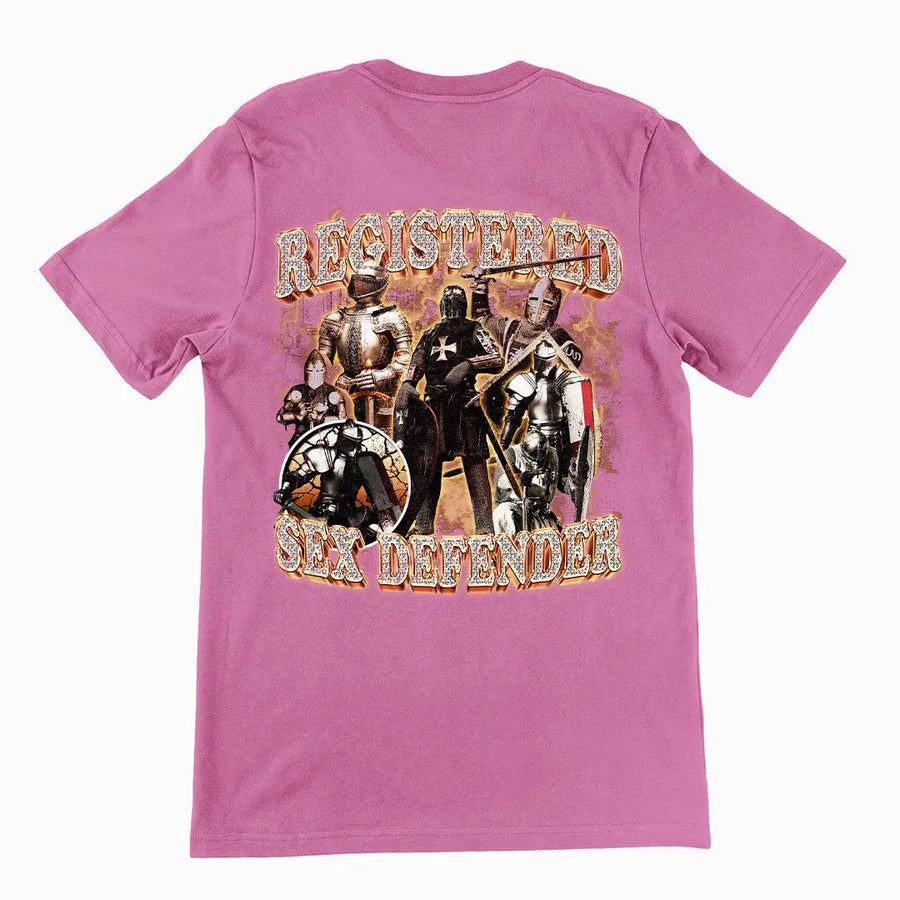 Registered Sex Defender t-shirt (backprint) - Orbital Clothing