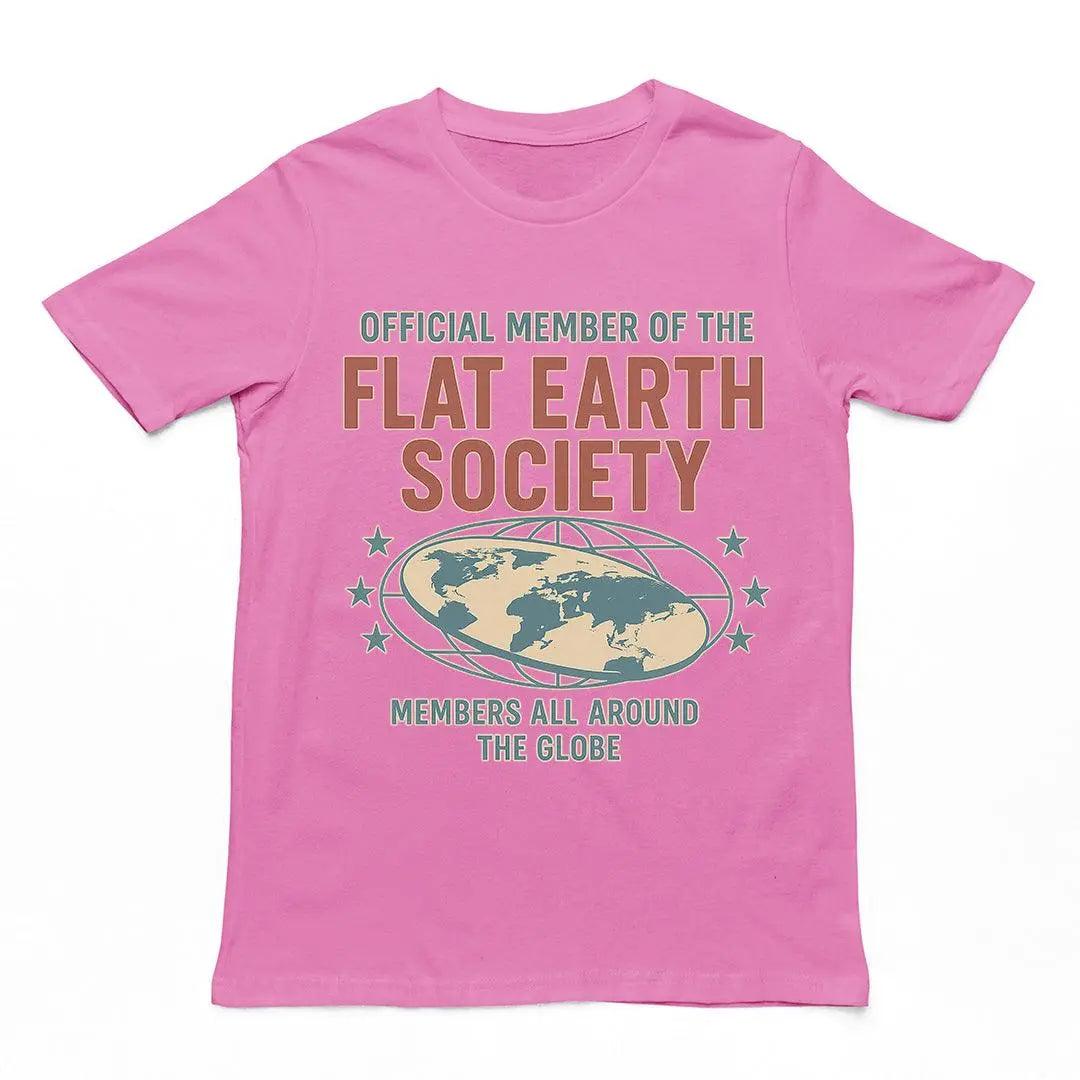 Offcial Member of the Flat Earth Society T-Shirt - Orbital Clothing