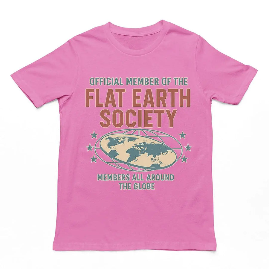 Offcial Member of the Flat Earth Society T-Shirt - Orbital Clothing