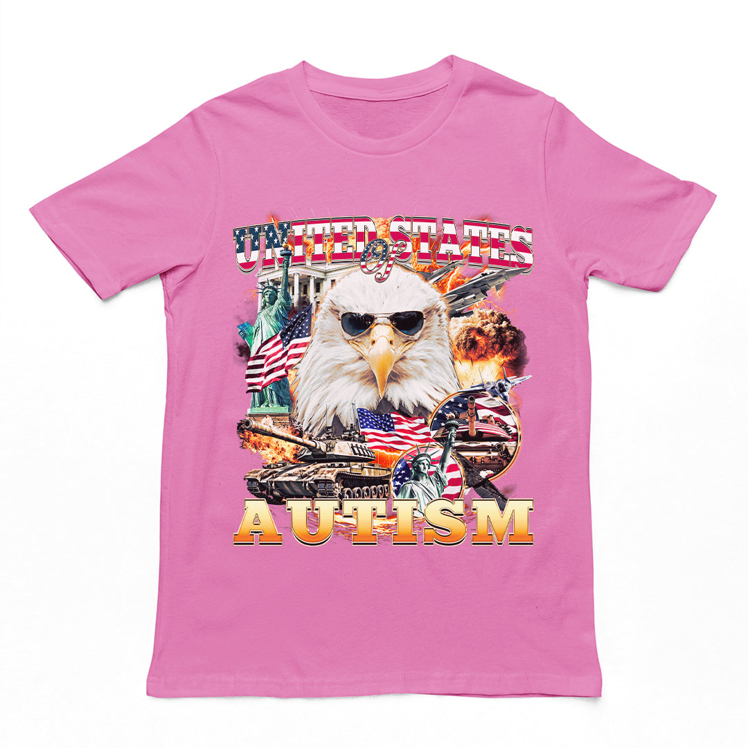 United States of Autism T-Shirt Orbital Clothing