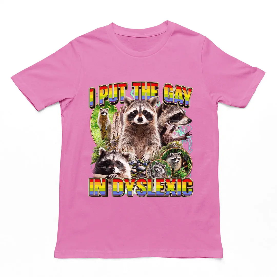 I put the gay in dyslexic (vintage) T-Shirt Orbital Clothing