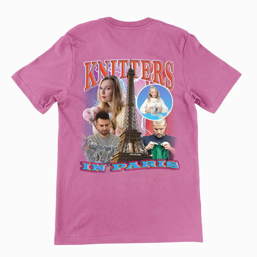 Knitters in Paris t-shirt (backprint) - Orbital Clothing