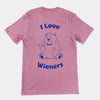 I love wieners t-shirt (backprint)