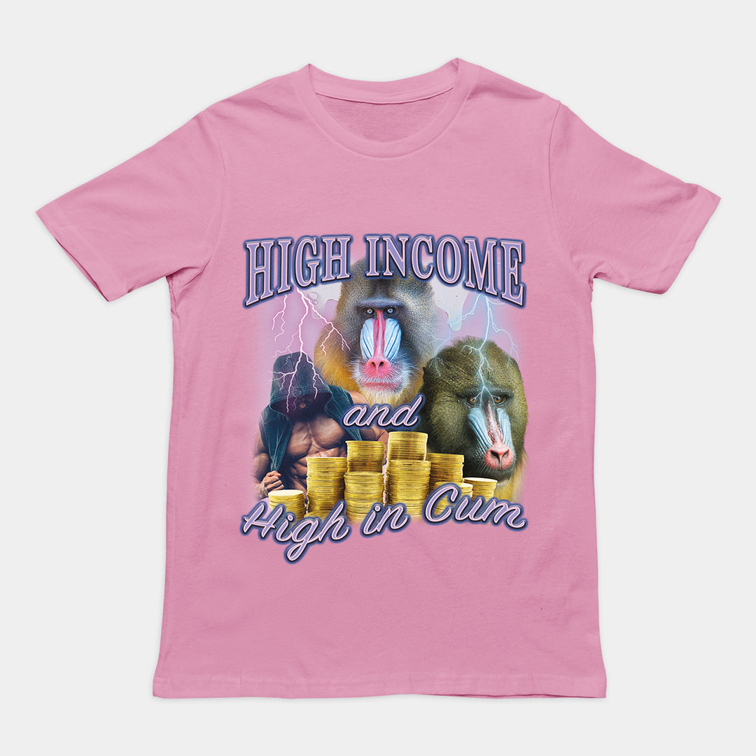 High Income and High in Cum t-shirt