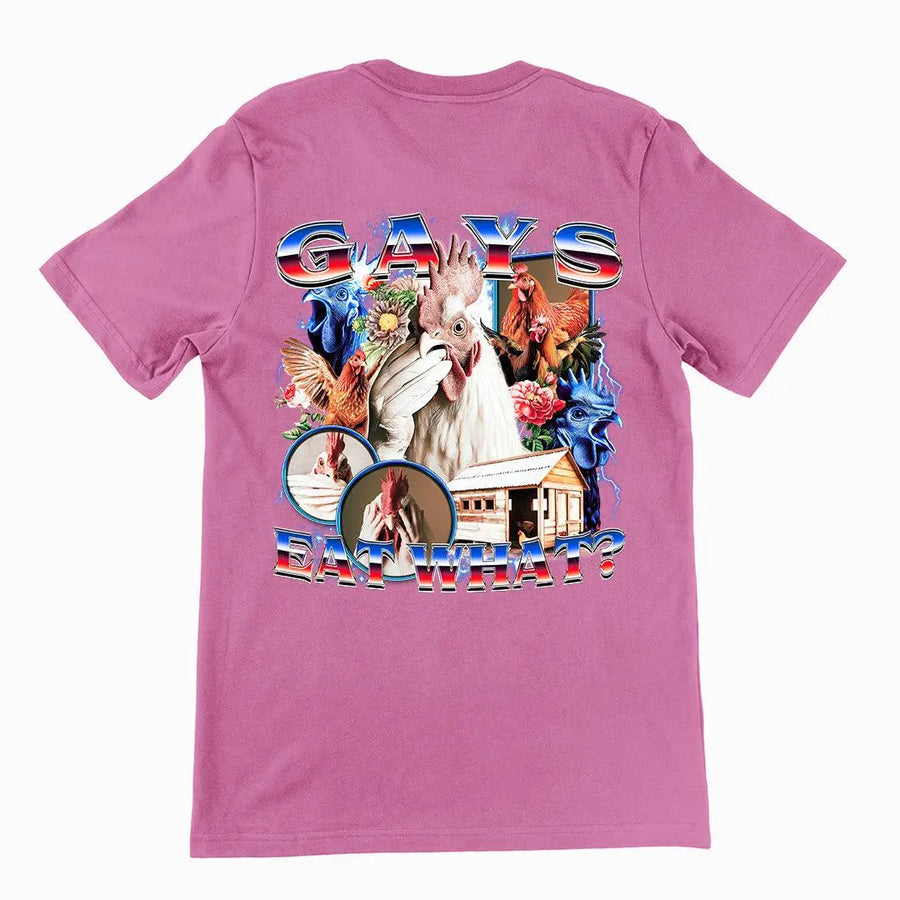 Gays Eat What t-shirt (backprint) - Orbital Clothing