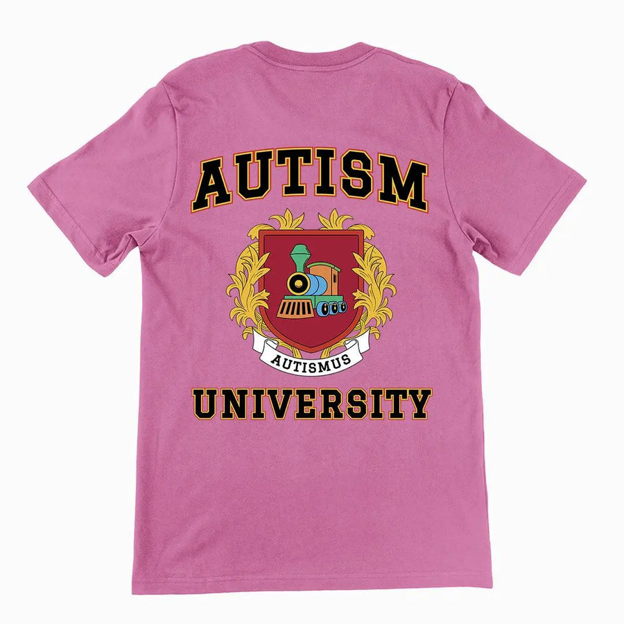 Autism University t-shirt (backprint) - Orbital Clothing