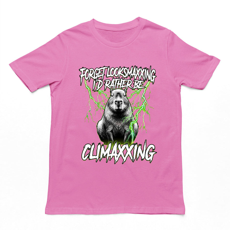 Forget Looksmaxxing I'd rather be Climaxxing T-Shirt Orbital Clothing