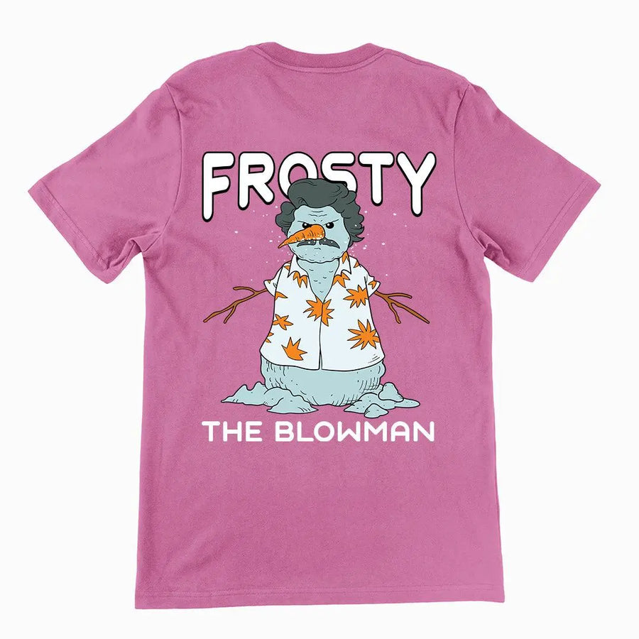 Frosty the Blowman t-shirt (backprint) - Orbital Clothing