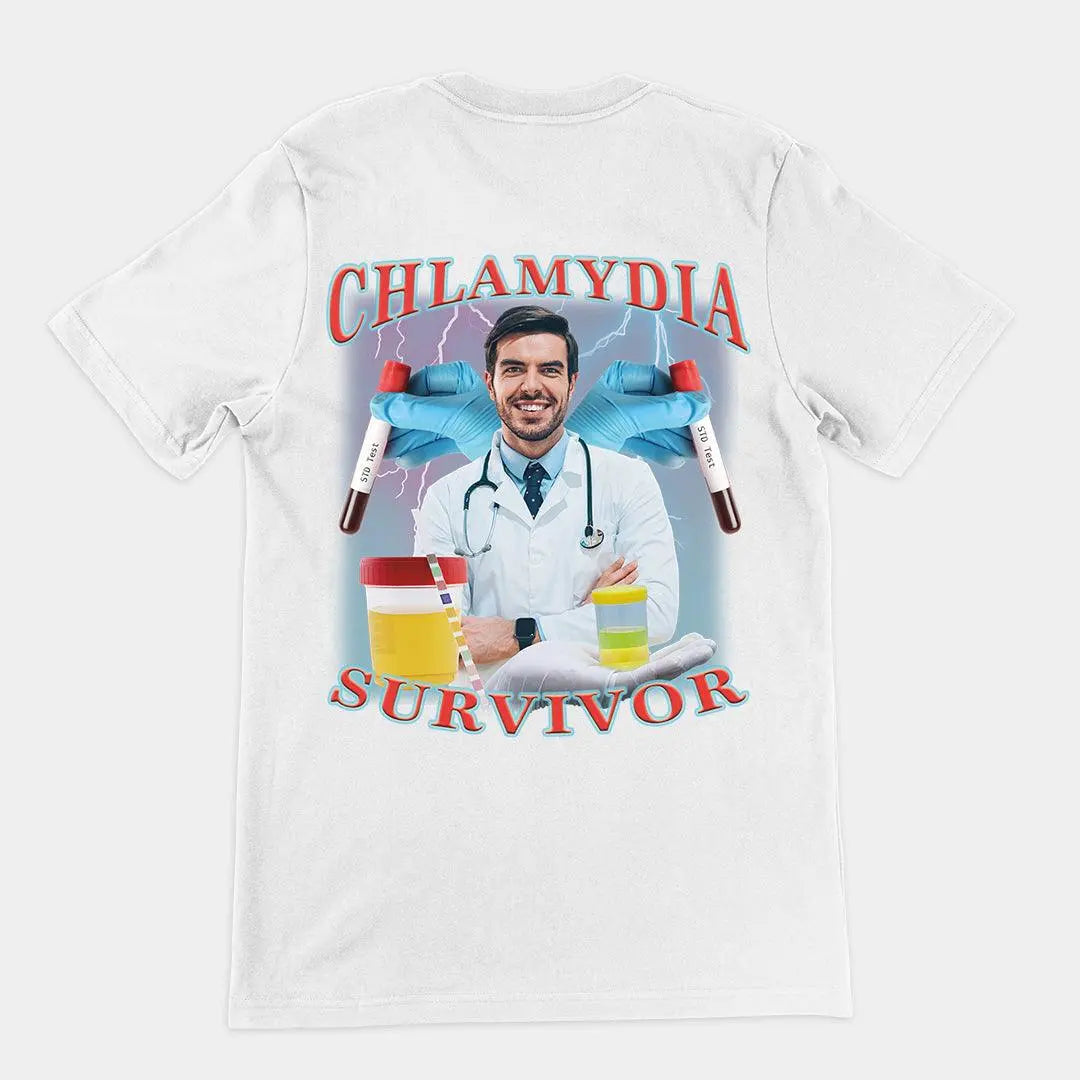 Chlamydia Survivor t-shirt (backprint) - Orbital Clothing
