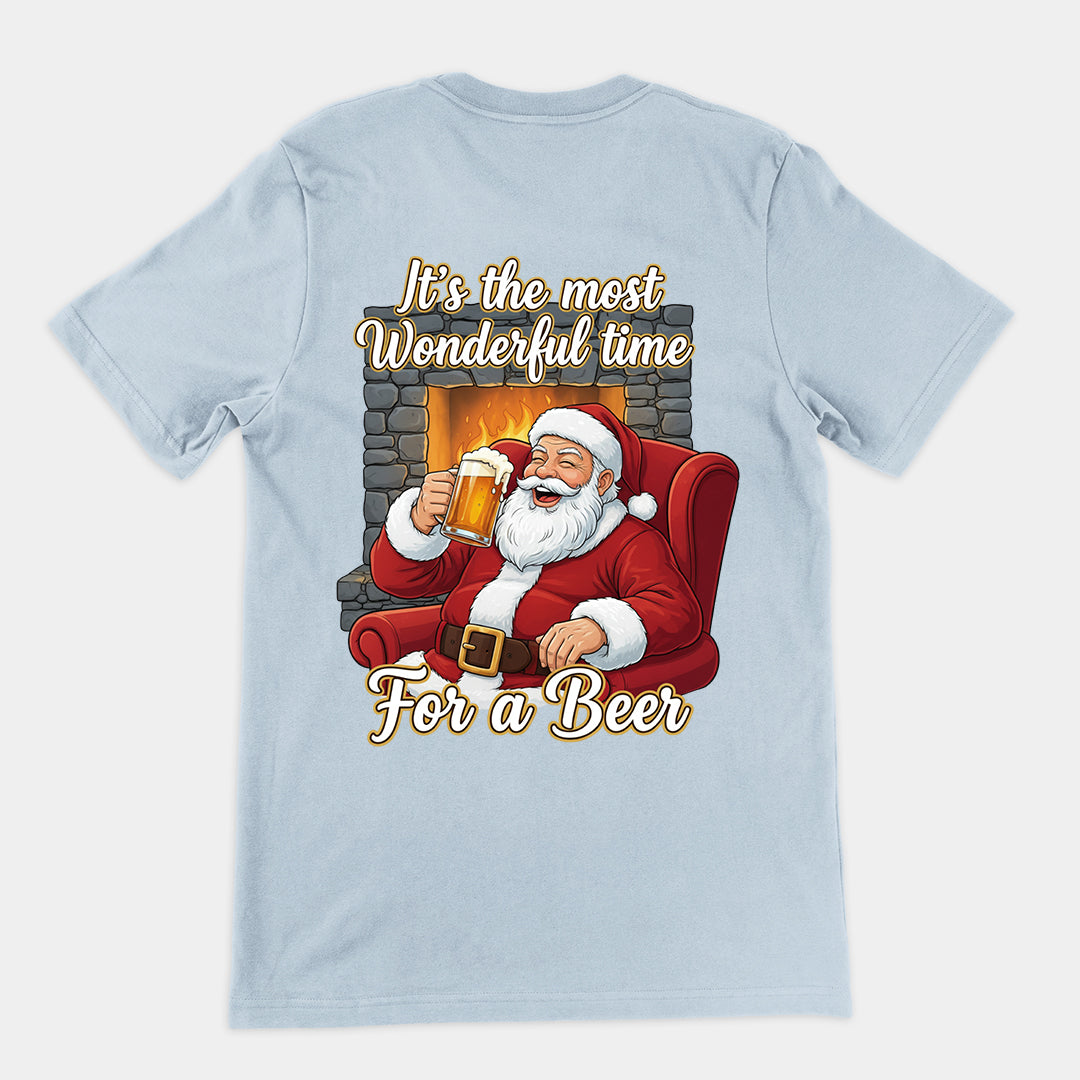 Es ist die schönste Zeit für ein Bier-T-Shirt (Rückenaufdruck)