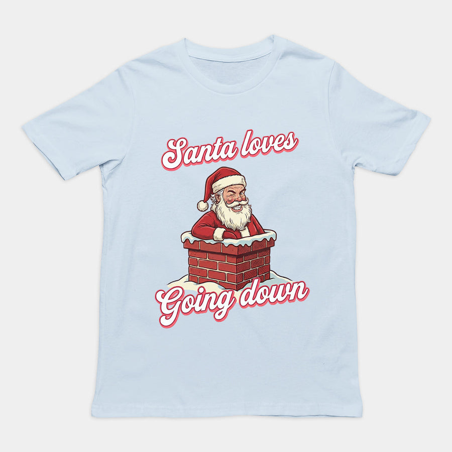 Santa Loves Going Down T-Shirt Orbital Clothing