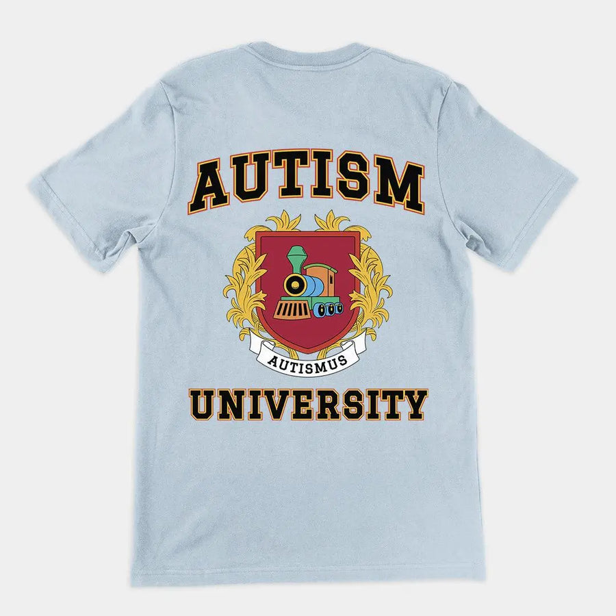 Autism University t-shirt (backprint) - Orbital Clothing