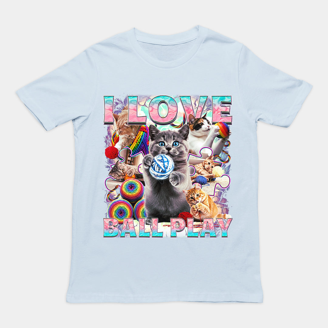 I love ball play (cats) T-Shirt Orbital Clothing