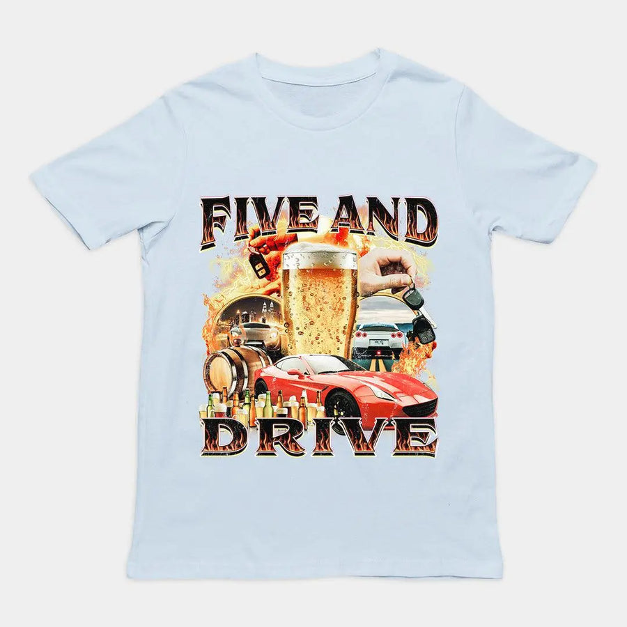 Five and Drive t-shirt - Orbital Clothing