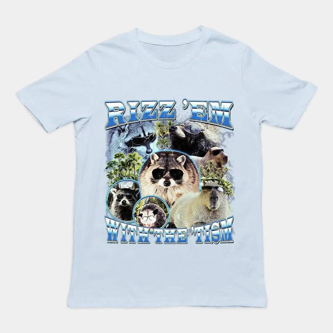 Rizz 'em with the 'tism t-shirt - Orbital Clothing