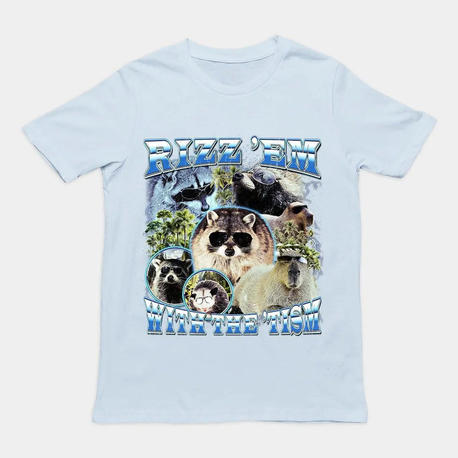 Rizz 'em with the 'tism t-shirt - Orbital Clothing