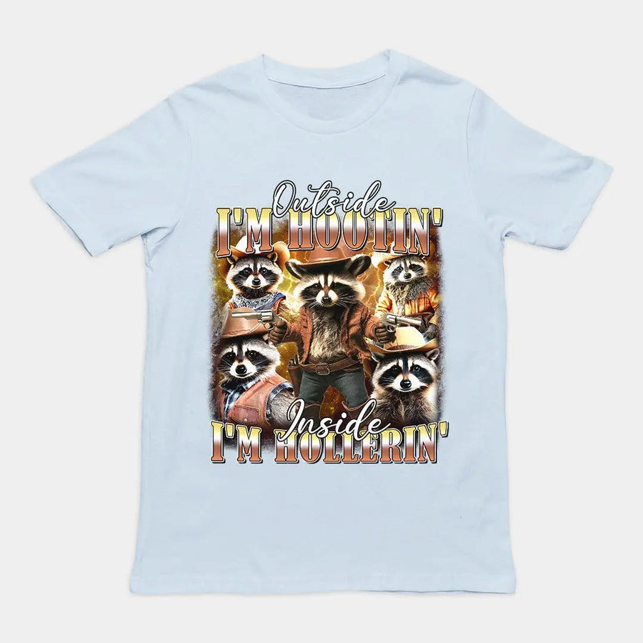 Outside I'm Hootin' Inside I'm Hollerin T-Shirt - Orbital Clothing