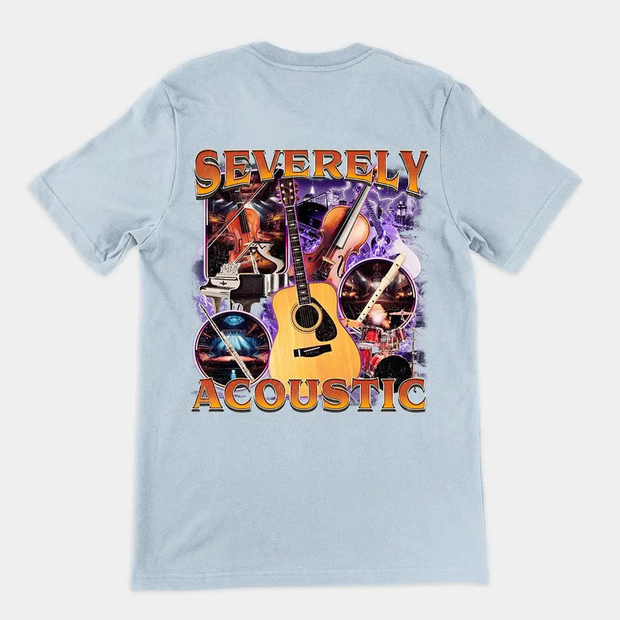 Severely Acoustic t-shirt (backprint) - Orbital Clothing