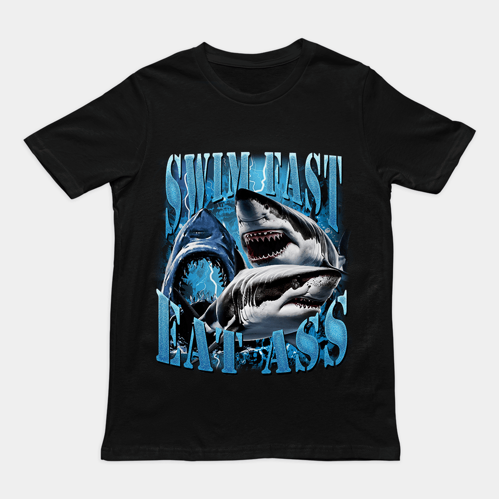 Swim Fast Eat Ass t-shirt - Orbital Clothing