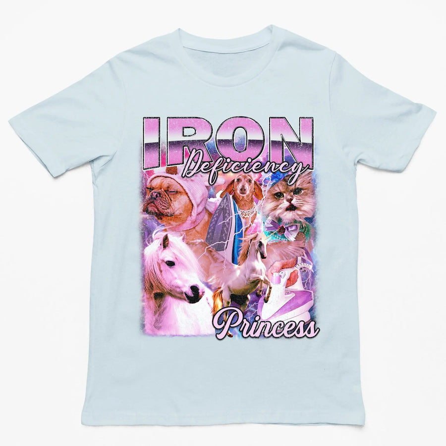 Iron Deficiency Princess Vintage Style T-Shirt - Orbital Clothing