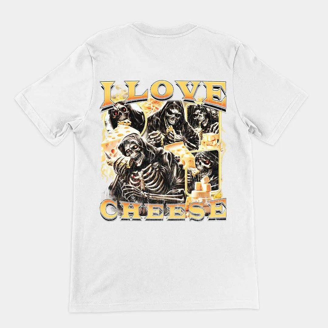 I love Cheese t-shirt (backprint) - Orbital Clothing