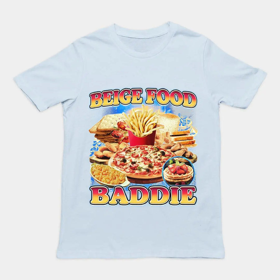 Beige Food Baddie T-Shirt - Orbital Clothing